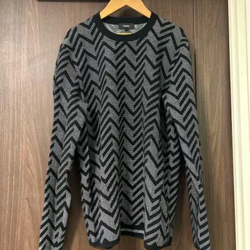 Theory 지그재그 패턴 크루넥 니트