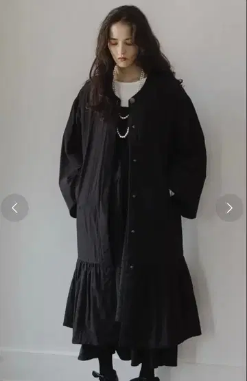 새상품급 ESCAR 패딩 롱 코트 블랙 F