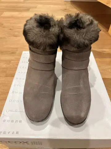 여성용 스웨이드 퍼 부츠