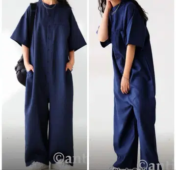 antiqua patterntorso 반팔 올인원 네이비 R