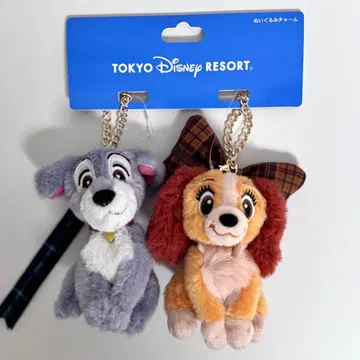 택 포함 새상품 디즈니 레이디와 트램프 봉제 인형 참