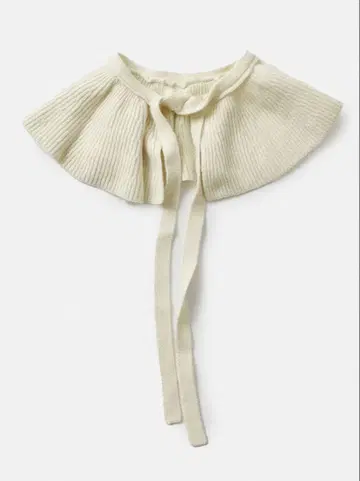 UNFIL 울코튼 리브 니트 프릴 칼라