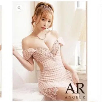 AR ANGELR 핑크 오프숄더 타이트 드레스 S