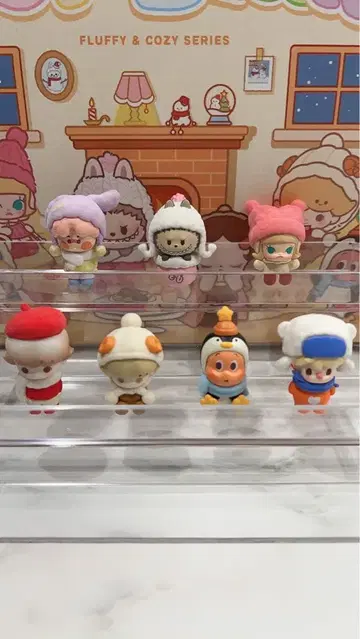 POPMART popbean fluffy&cozy 시리즈 7개 세트