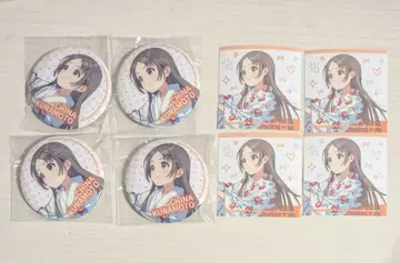 학원 아이돌 마스터 캔뱃지 4개 씰 포함 쿠라모토 치나