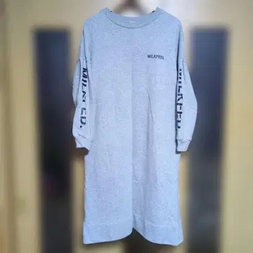 MILKFED. 그레이 긴팔 맨투맨 원피스