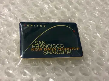 UNITED 유나이티드 항공 샌프란시스코 상하이 비행기 핀 배지