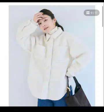 coca 푸들 보아 자켓 화이트 M