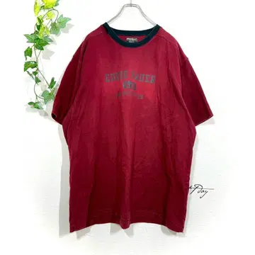 에디 바우어 반팔 T셔츠 보르도 XL 빅 사이즈 크루넥