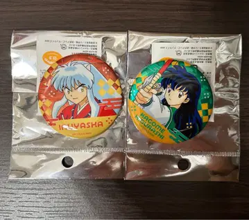 이누야샤 생큐마트 캔뱃지 이누야샤&카고메