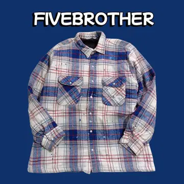 파이브 브라더스 미국제 퀼팅 플란넬 셔츠 구제 의류 L