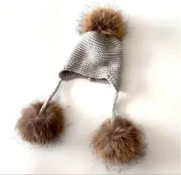 인베르니 INVERNI 3개 폼폼 니트 모자 캐시미어