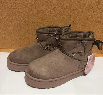 미사용 택 포함 시마무라 아오키 미사코 어그 부츠 연한 브라운