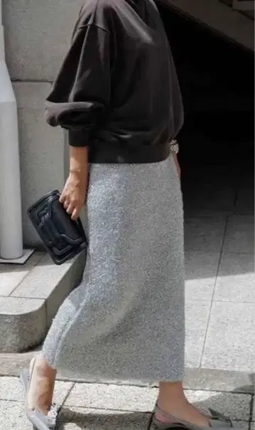 [ 새상품급 ] machatt 마차트 글리터 실버 라메 롱 스커트