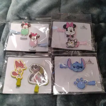 디즈니 캐릭터 헤어 클립 4개 세트