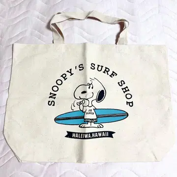 [ 새상품 ] 스누피 서프샵 하와이 하레이와 토트백