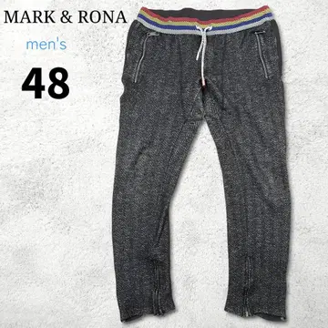 인기 [ 마크앤로나 ] 울 헤링본 사이드 라인 팬츠 밑단 지퍼 48