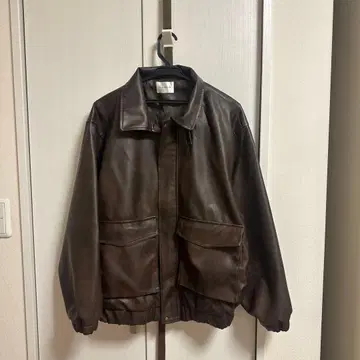 OLIVE des OLIVE 브라운 가죽 자켓