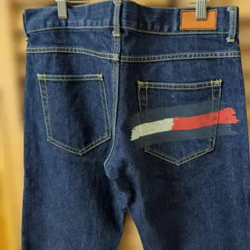 Tommy GIRL 플래그 다크 블루 스트레이트 데님 S!