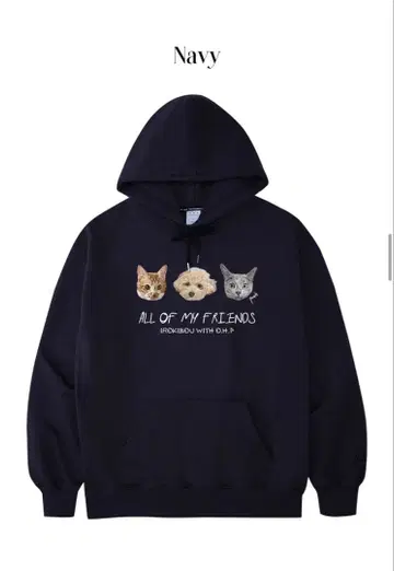 OHP x IROKIBOU 마이 프렌즈 베이직 헤비 후드