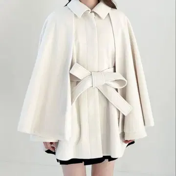 Heather 헤더 멀티 2WAY 케이프 미들 코트 아이보리