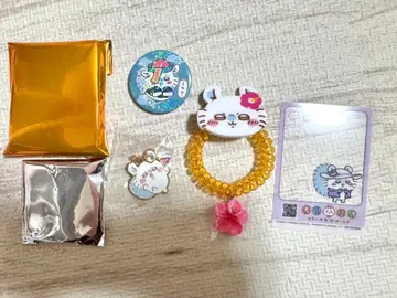 코일 머리끈 모몽가 치이카와 파크 메탈 참 캔뱃지 카드 세트