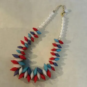 VINTAGE 트리콜로르 비즈 목걸이