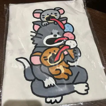 새상품 해피 복권 톰과 제리 복권 B상 콜라보레이션 티셔츠 아이스