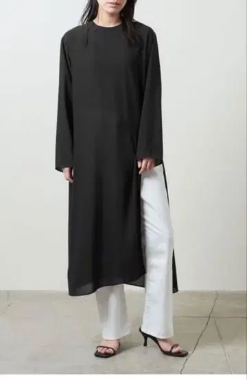 <MARW UNITED ARROWS> 시어 롱 상의 블랙 프리