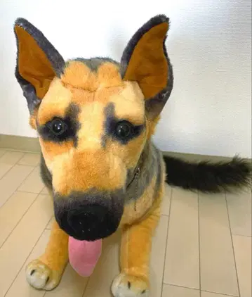 셰퍼드 봉제 인형 큰 입상 앤티크