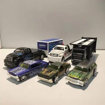 1/64 미니카 세트 6대 트레일러. 포드, 닷지, 시보레 새상품