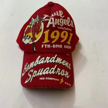 TEDMAN 테드맨 메쉬 캡 DEVIL ANGELS 레드 F