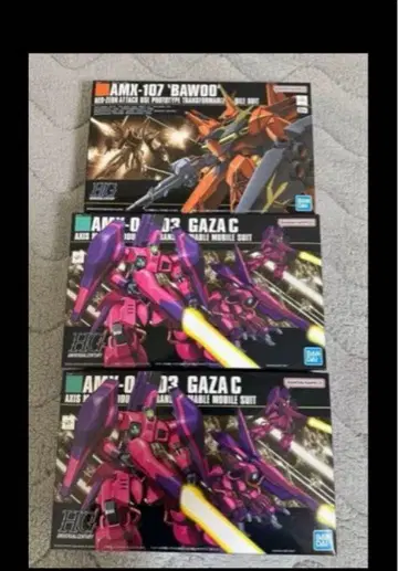 hguc 바우 가자c 2체 세트 악시즈 더블 제타 건담