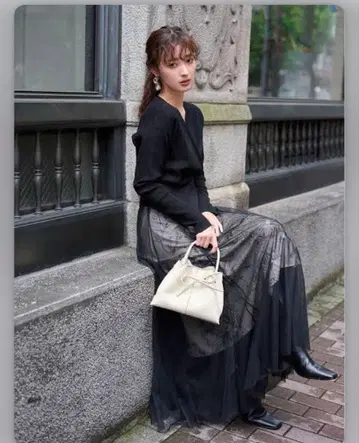 프레이 아이디 샤샤 스커트 콤비 카슈쿨 니트 원피스