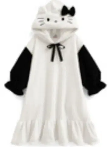 헬로키티 모노톤 보아 원피스