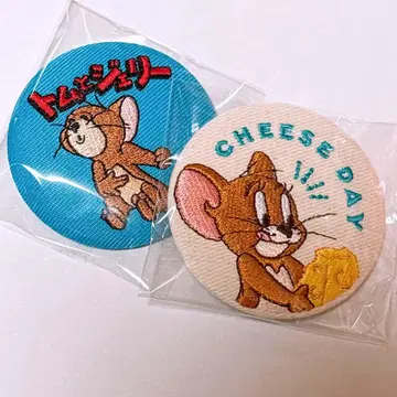 톰과 제리 퍼니 레트로 자수 캔뱃지 제리 캔뱃지 치즈