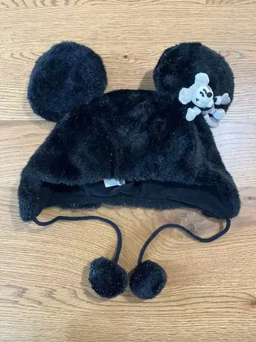 [새상품급] 도쿄 디즈니 리조트 미키 팬캡 라메 블랙