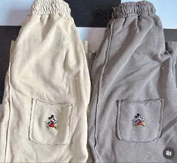 LINK BY MILLE 완판템 미키 피그먼트 팬츠 차콜 새상품급