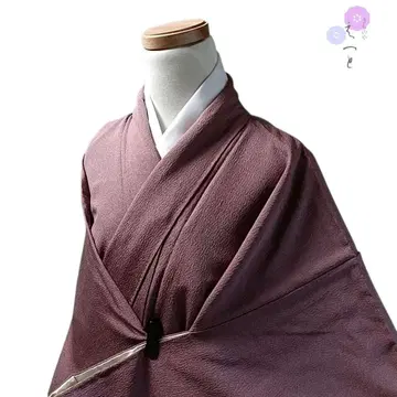 32 애초에 기모노 순수 실크 이중 기모노 적자색 코몬