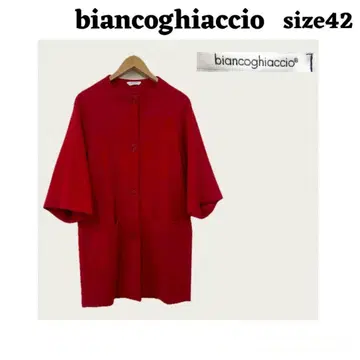 biancoghiaccio 빨간색 롱 코트 사이즈 42