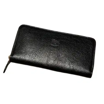 블랙 가죽 장지갑