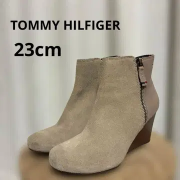 타미힐피거 23cm 스웨이드 웨지힐 숏부츠