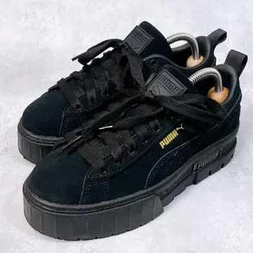 새상품급 [푸마] MAYZE 메이즈 우먼 (24) 통굽 스웨이드 블랙