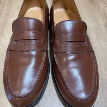 J.M. 웨스턴 25.5 브라운 가죽 로퍼 j