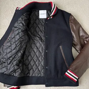새상품급 유나이티드 애로우즈 가죽 바시티 자켓 L 사이즈 아우터 퀼팅