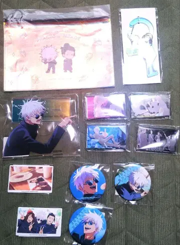 주술회전 팬파레 복권 고죠 사토루 아크릴 블록 아크릴 스탠드 캔뱃지