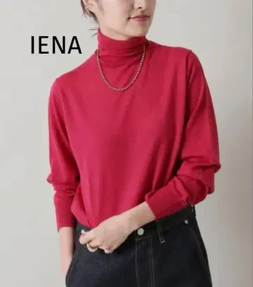 ALBA 터틀넥 풀오버 핑크