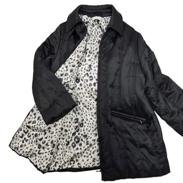 말리스 패딩 자켓 코트 레오파드 무늬 새상품급 빅 사이즈 LL