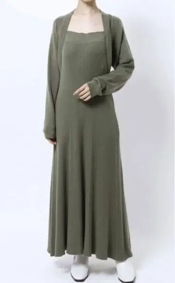 새상품 ELENDEEK 가디건 믹스 니트 원피스1 스터링 루어