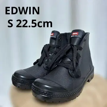 EDWIN 에드윈 22.5cm 블랙 하이컷 부츠 레이스업 S 블랙